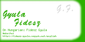 gyula fidesz business card